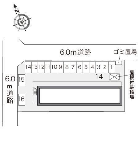 ウエストヴィレッジ(24974)の駐車配置図