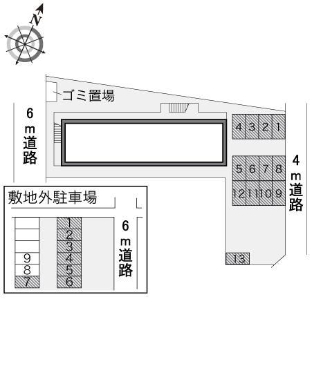Ｈａｎａｌｅｉ(13070)の駐車配置図