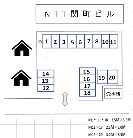 上石神井駐車場の駐車配置図