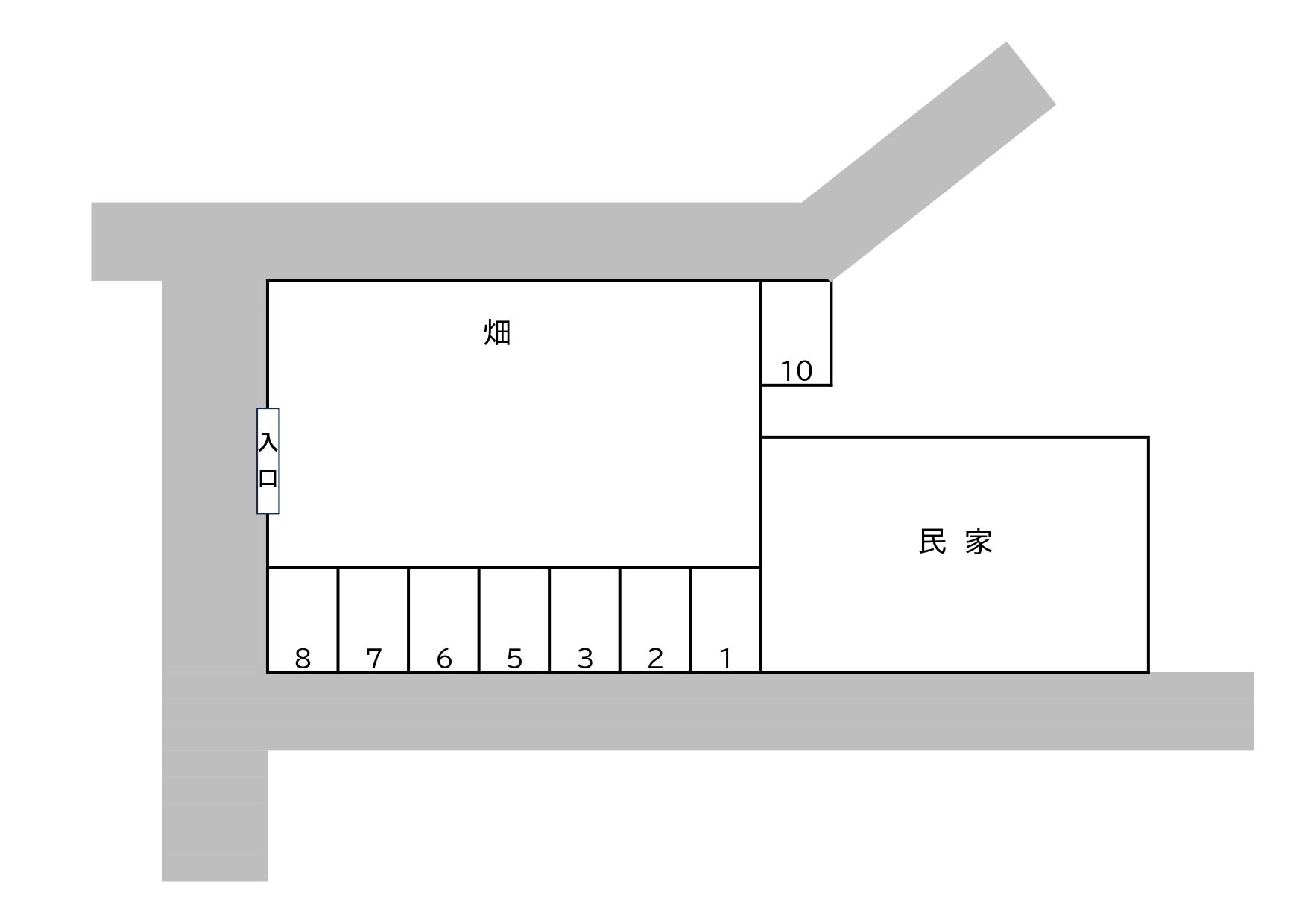 谷津5丁目加藤駐車場の駐車配置図