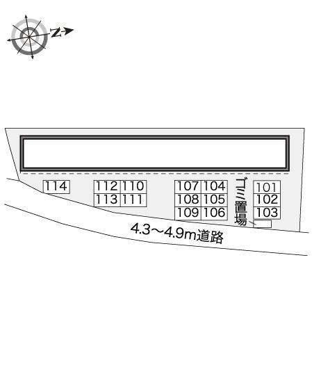 グレイス上津(14146)の駐車配置図