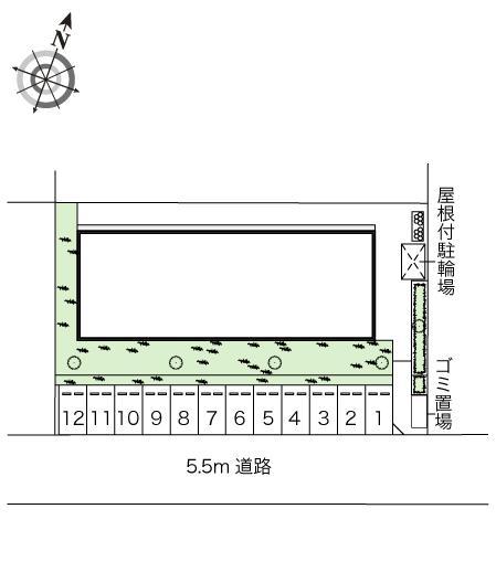 白仙(45012)の駐車配置図