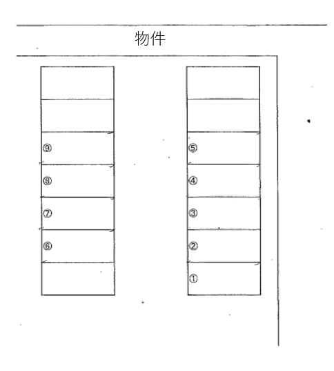 弥生２丁目駐車場の駐車配置図