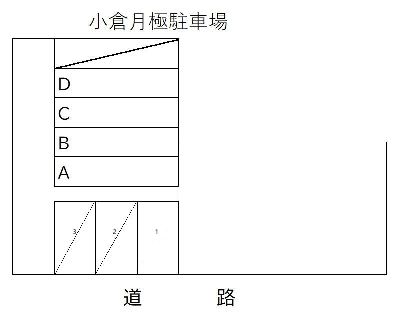 小倉月極駐車場の駐車配置図