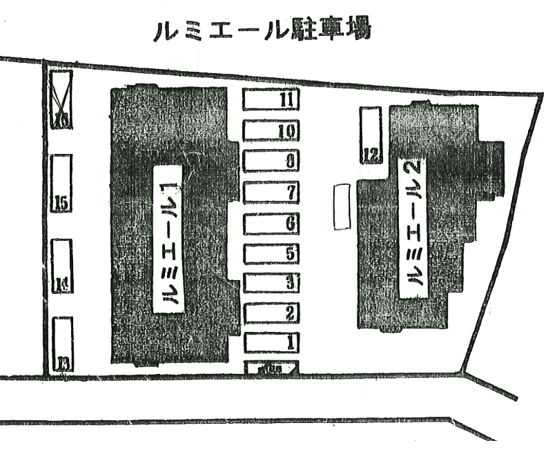 ルミエール駐車場の駐車配置図