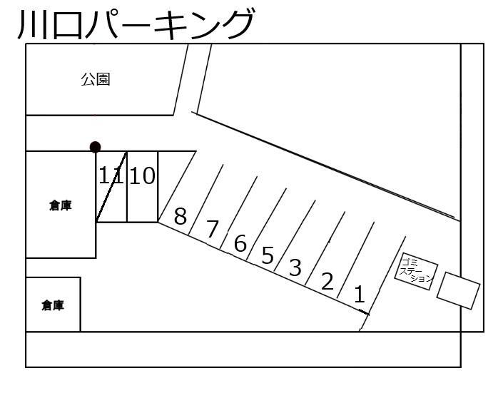 川口パーキングの駐車配置図