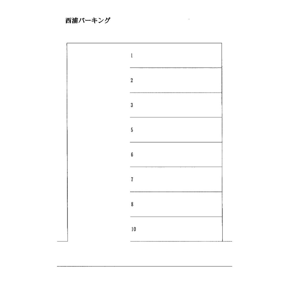 西浦パーキングの駐車配置図