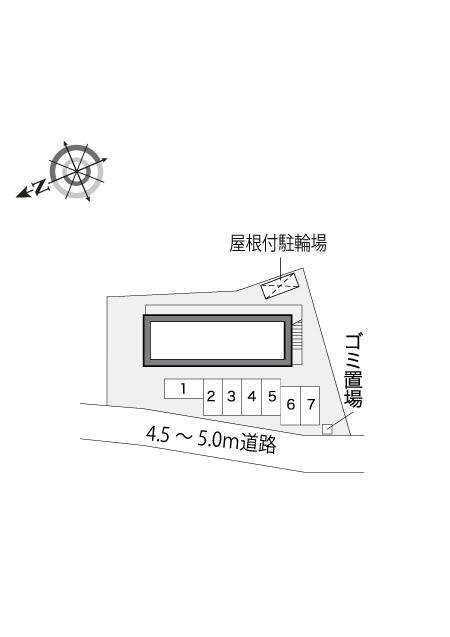 ユニバーサル　イン(14434)の駐車配置図