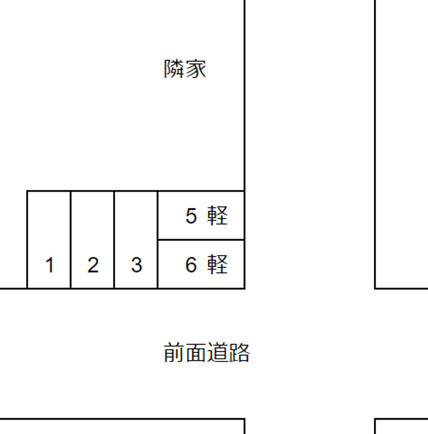 白石駐車場の駐車配置図