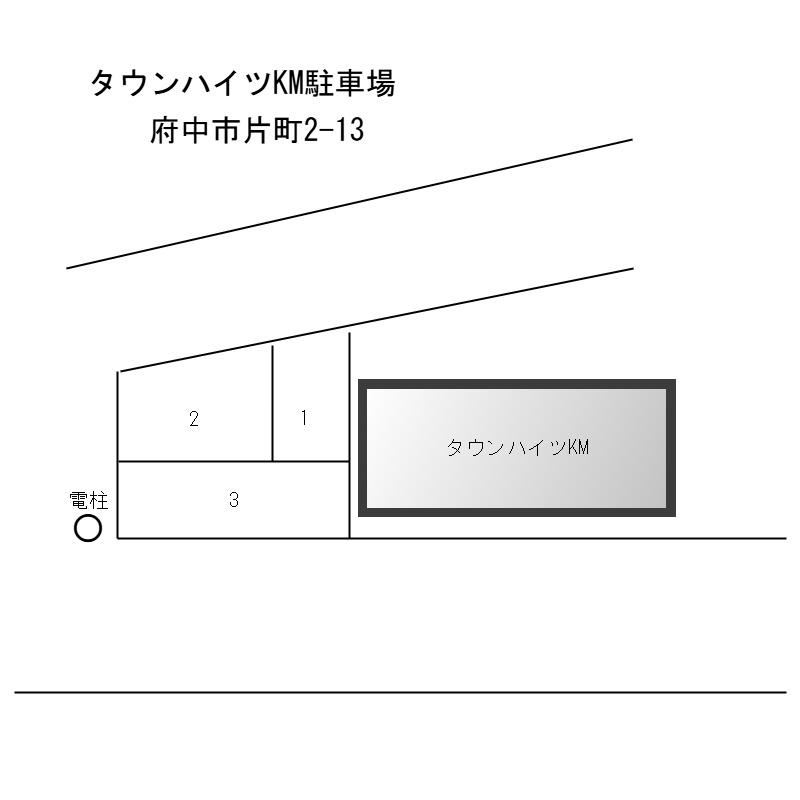 タウンハイツKM駐車場の駐車配置図