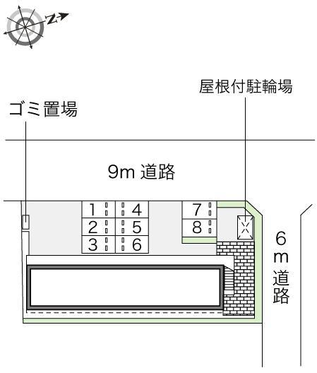 ルレーブ　エイト(17667)の駐車配置図