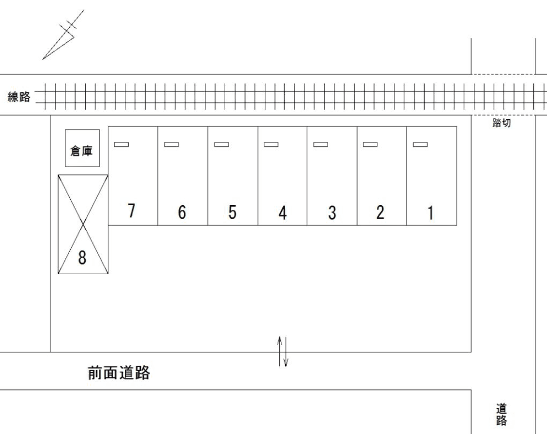 FK豊川仲町駐車場の駐車配置図