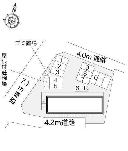 フルールⅡ(18167)の駐車配置図
