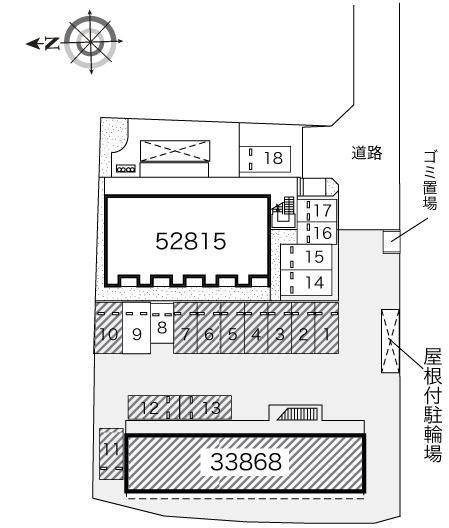 フラッツＩ(33868)の駐車配置図