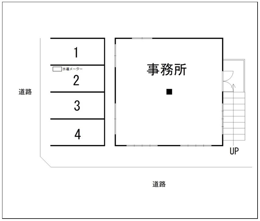 中央北駐車場の駐車配置図