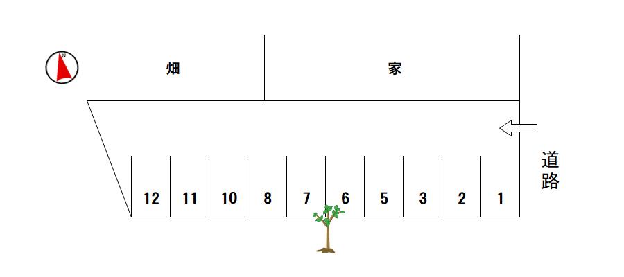 二宮駐車場の駐車配置図