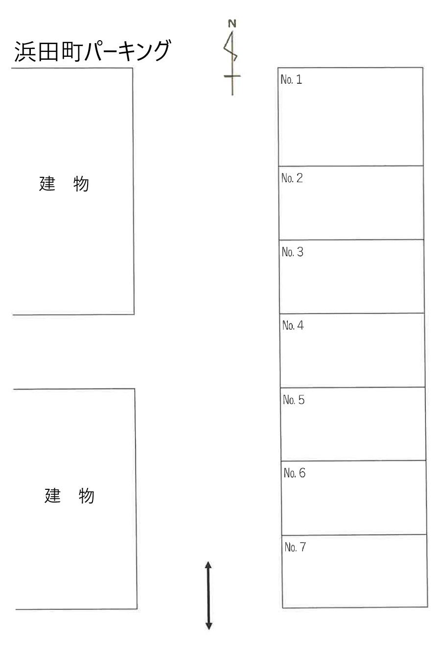 浜田町パーキングの駐車配置図