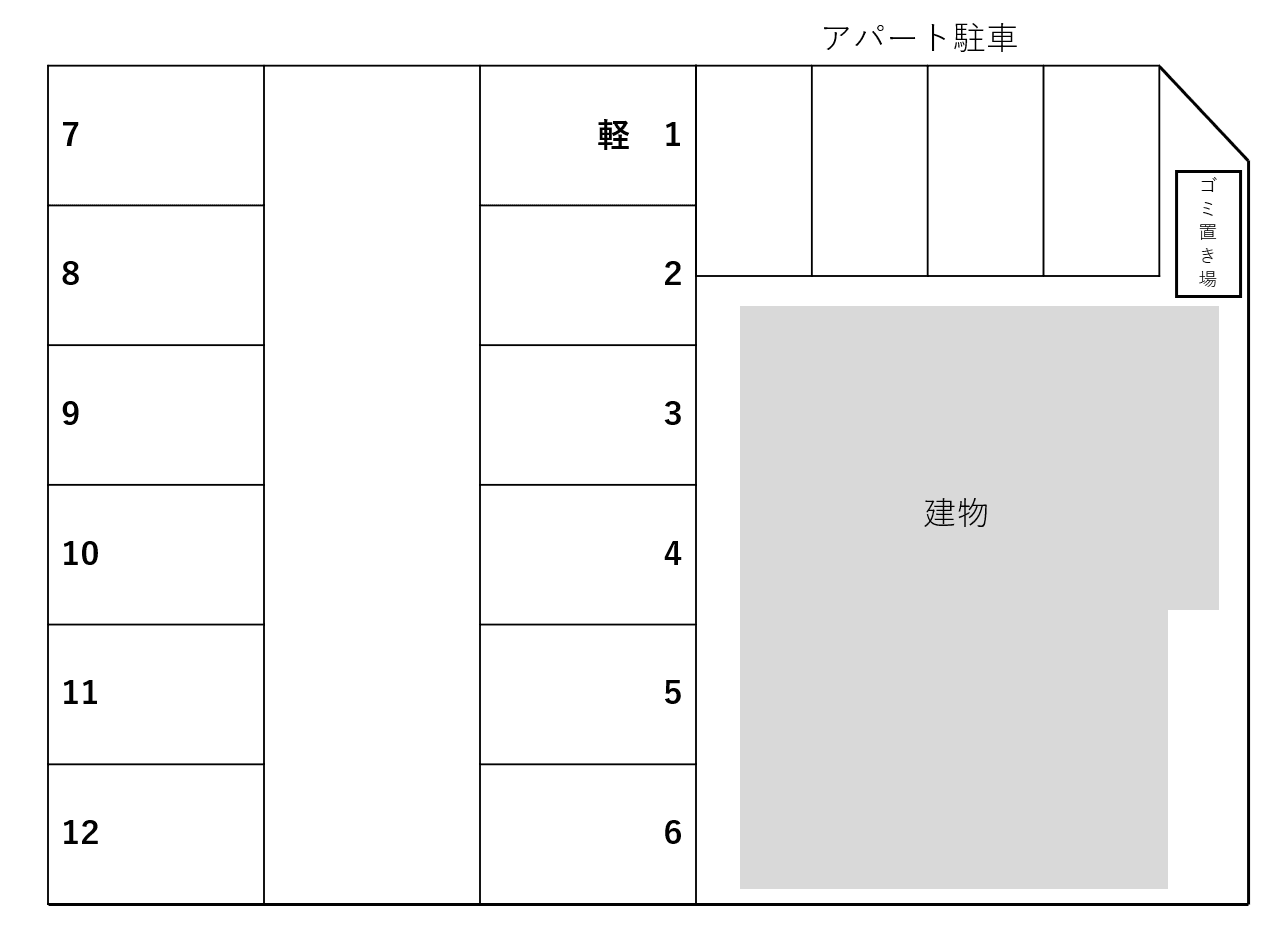 池谷パーキングの駐車配置図