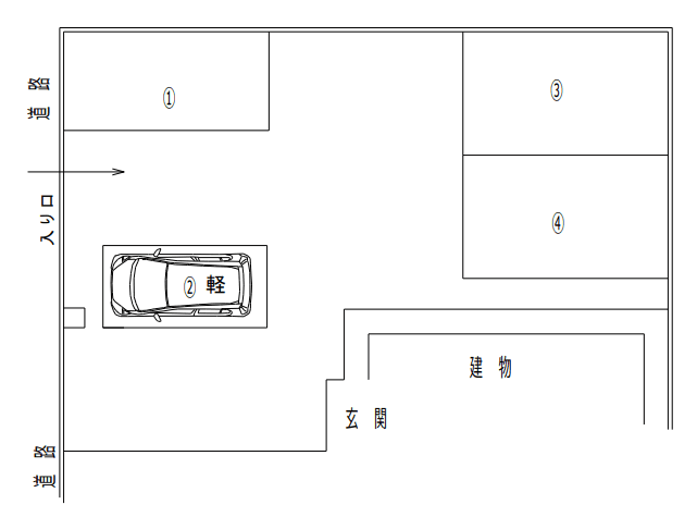 松浪・須藤駐車場の駐車配置図