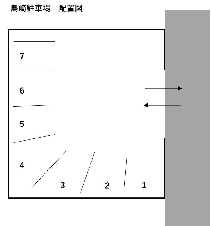 島崎駐車場の駐車配置図