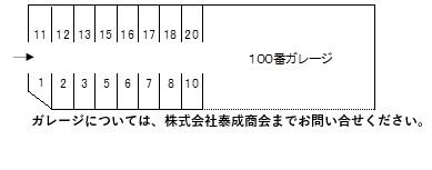 １００番パーキングの駐車配置図