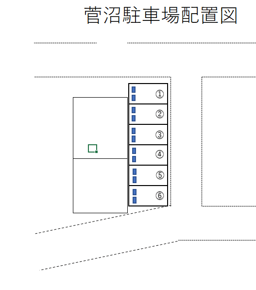 菅沼駐車場の駐車配置図