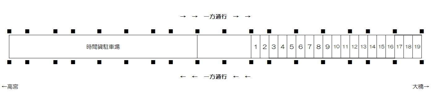 R-13地区駐車場の駐車配置図