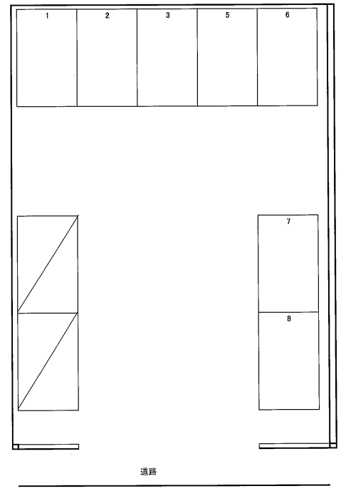 増山駐車場の駐車配置図
