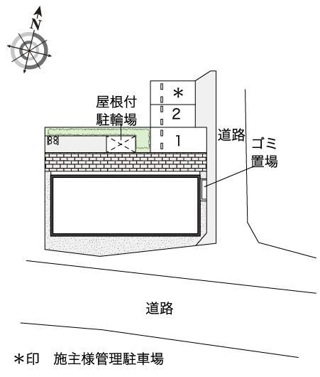 ディアコート三輪(44880)の駐車配置図
