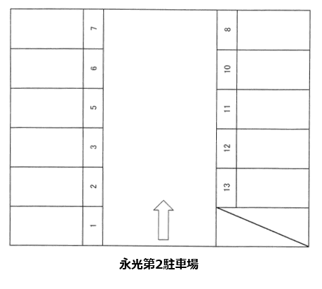 永光第2駐車場の駐車配置図