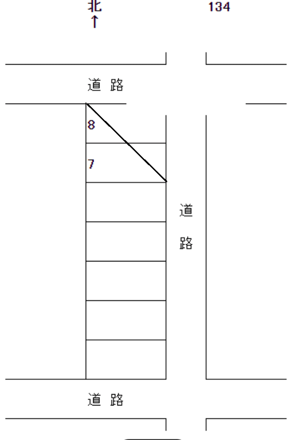 岩倉－134の駐車配置図