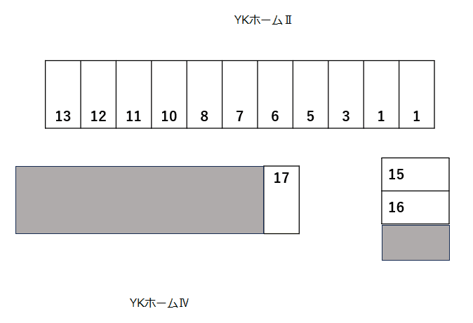 ＹＫホームⅡの駐車配置図