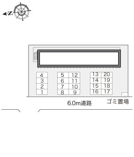 セントラル(17630)の駐車配置図