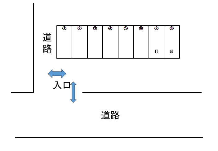 あいる駐車場の駐車配置図