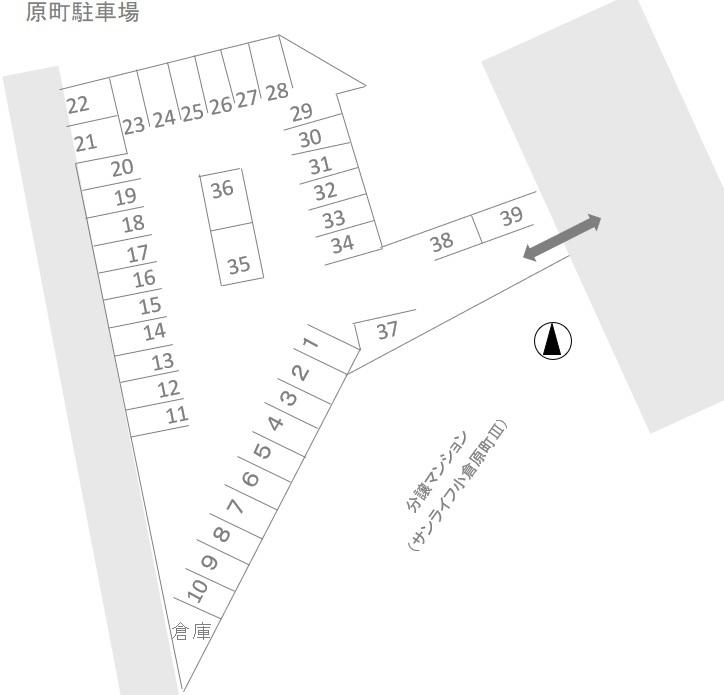 原町駐車場の駐車配置図