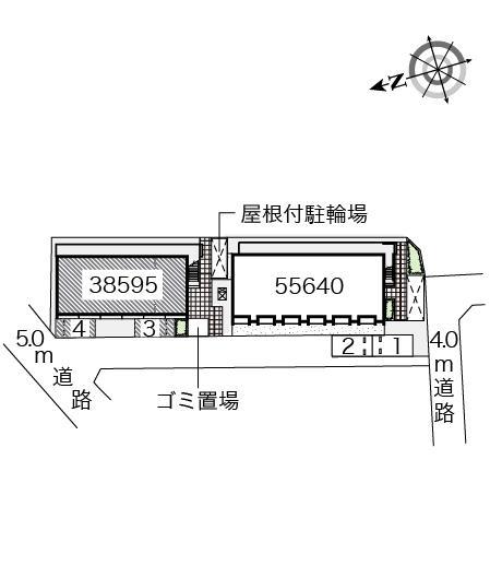 カルム長岡京(38595)の駐車配置図