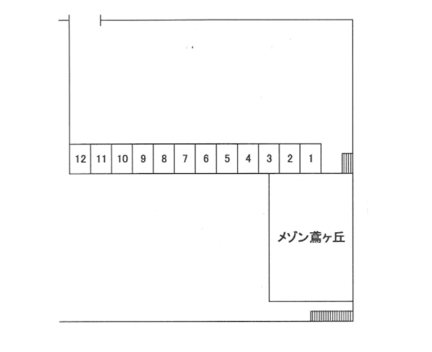 メゾン鳶ヶ丘の駐車配置図