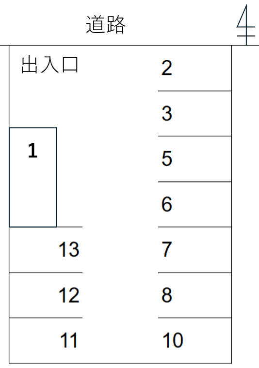 055大畑町１丁目の駐車配置図