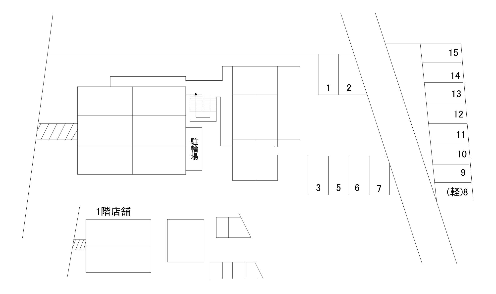 クレージュ山手の駐車配置図