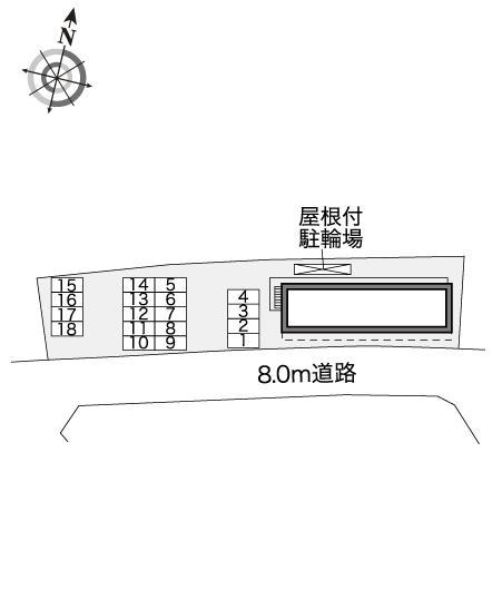 プレミール陣原(32200)の駐車配置図