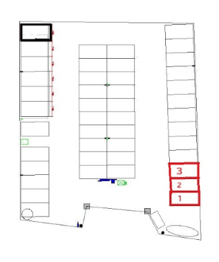 酒々井駅前の駐車配置図