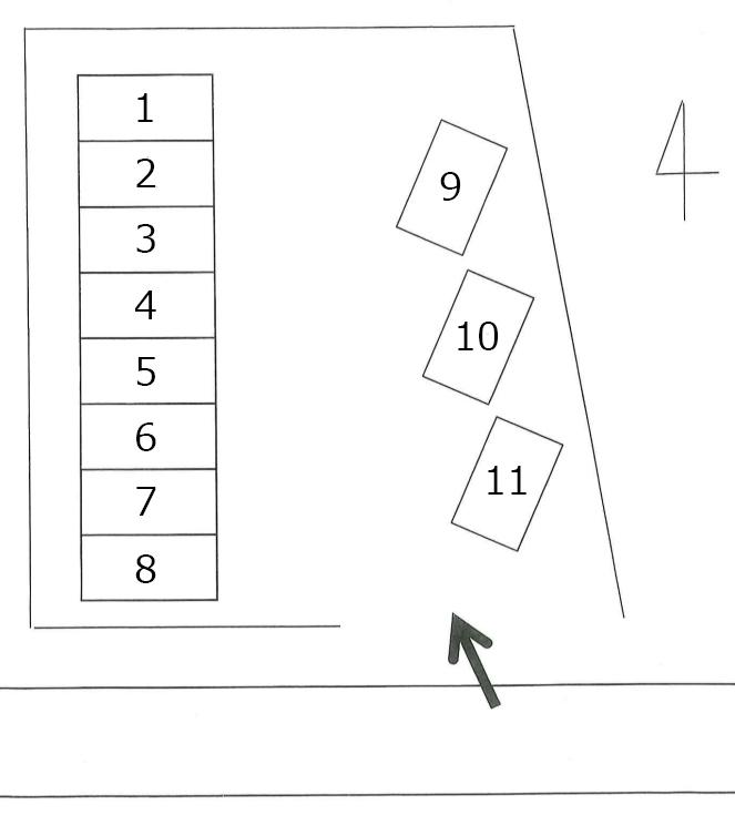 浜松市中央区子安町324-13駐車場の駐車配置図