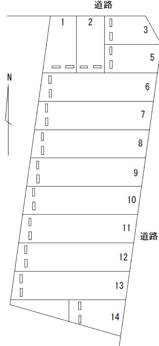 FK池上駐車場の駐車配置図