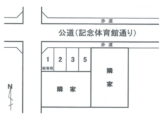 瀬崎7丁目S駐車場の駐車配置図