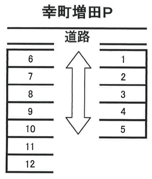幸町増田Ｐの駐車配置図
