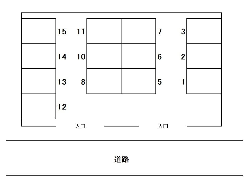 鳥居第一駐車場の駐車配置図