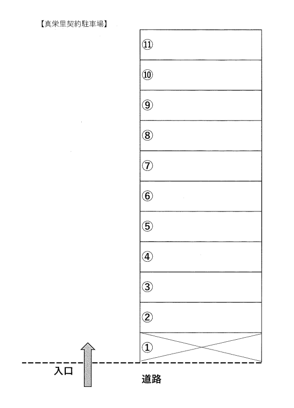 真栄里駐車場の駐車配置図