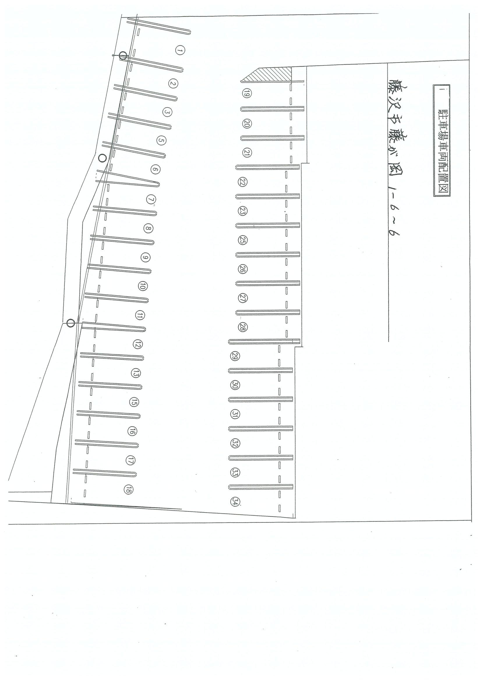 仙場パーキングの駐車配置図