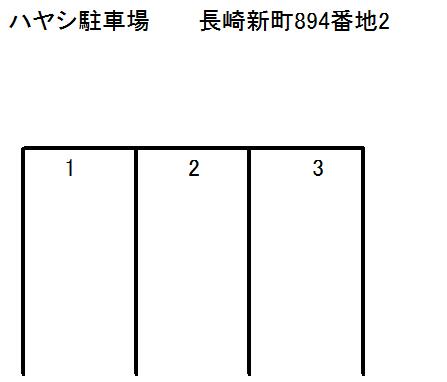 ハヤシ駐車場の駐車配置図