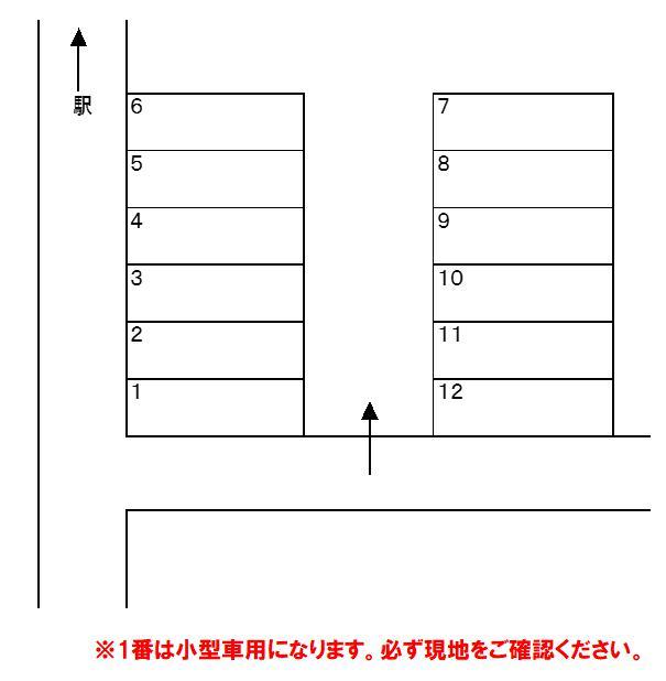 荒川沖東口駐車場の駐車配置図